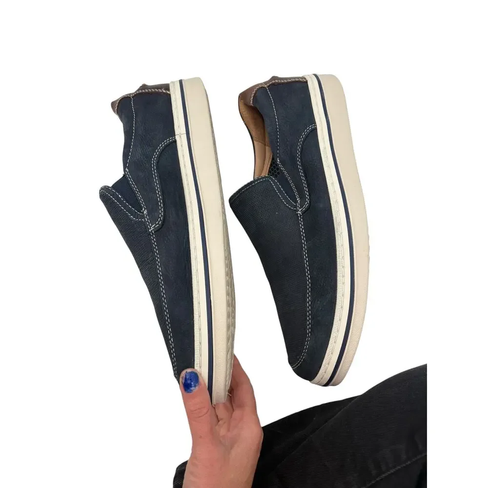 JOHNSTON & MURPHY Shoes Size 12 Mens Slip On Slide Casual Sneaker Navy Blue